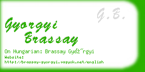 gyorgyi brassay business card